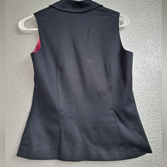 Vintage Talbot Blue Button Down Vest With Pink Embroidery  Size 4 - Picture 3 of 4